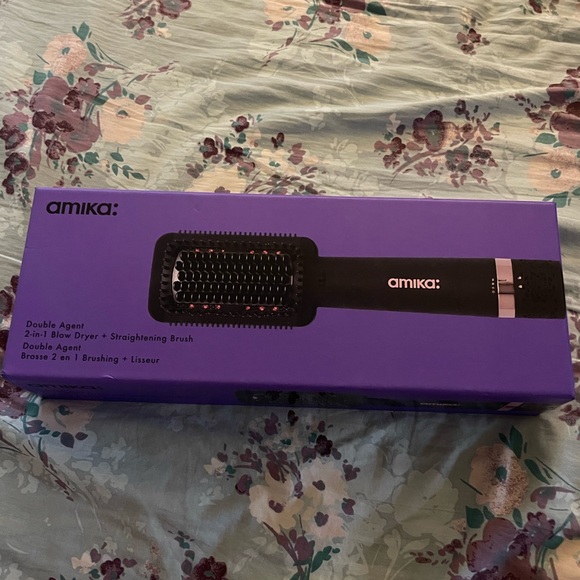 Amika Double Agent 2-in-1 Straightening Blow Dryer Brush NWT - Picture 5 of 5